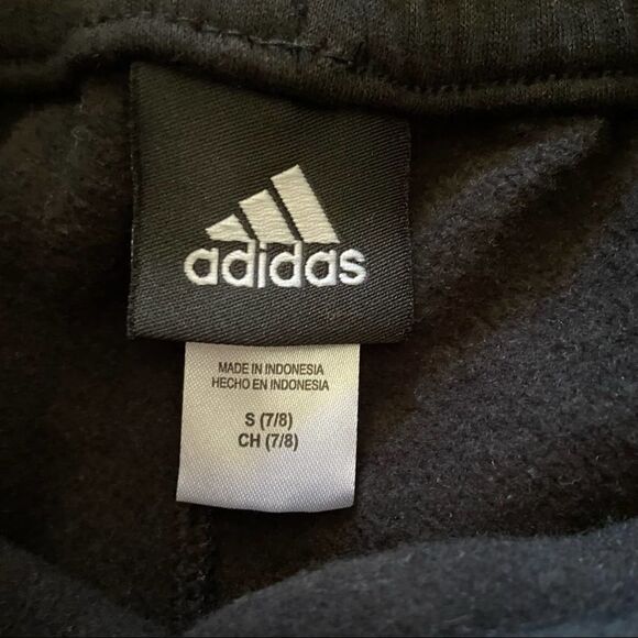ADIDAS Girl’s Cotton Fleece Sweatpants Black Pink Size S(7/8) New! - Picture 7 of 8